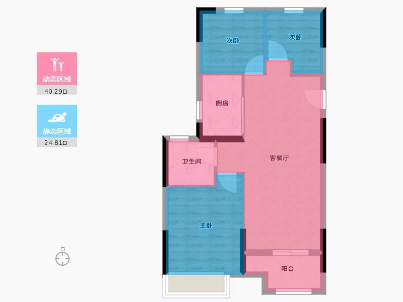 浙江省-嘉兴市-鸿翔·北辰金邸-58.12-户型库-动静分区