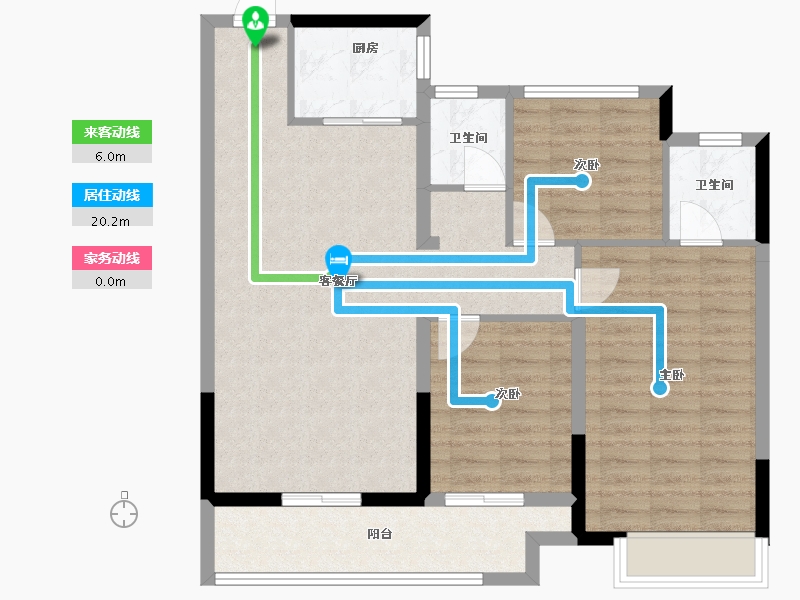 浙江省-嘉兴市-鸿翔百盛东望金邸-92.00-户型库-动静线