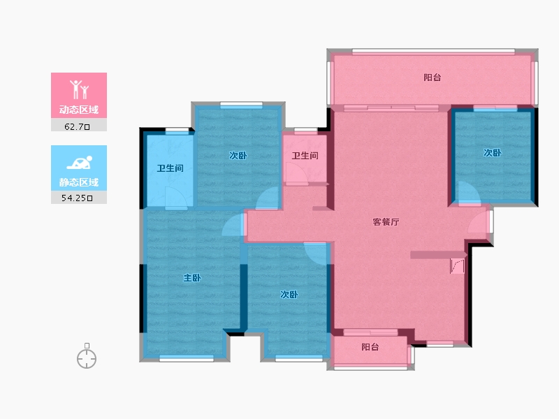 广西壮族自治区-贵港市-阳光城松宇公馆-120.00-户型库-动静分区