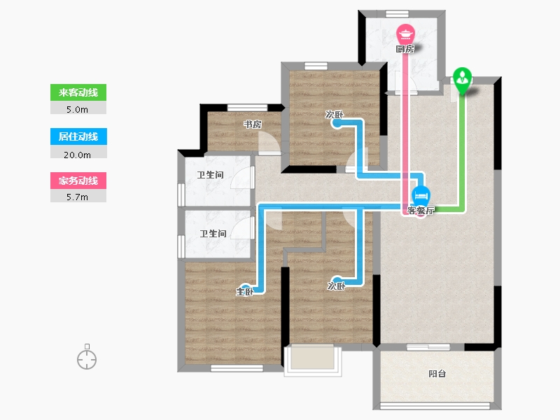 浙江省-嘉兴市-世茂茂悦府-92.00-户型库-动静线