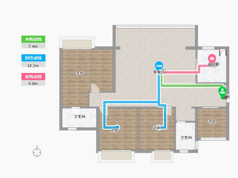 广东省-佛山市-保利中滨花园-120.00-户型库-动静线