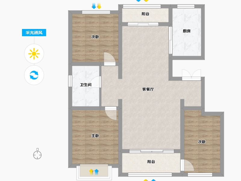 新疆维吾尔自治区-伊犁哈萨克自治州-印象江南-101.00-户型库-采光通风