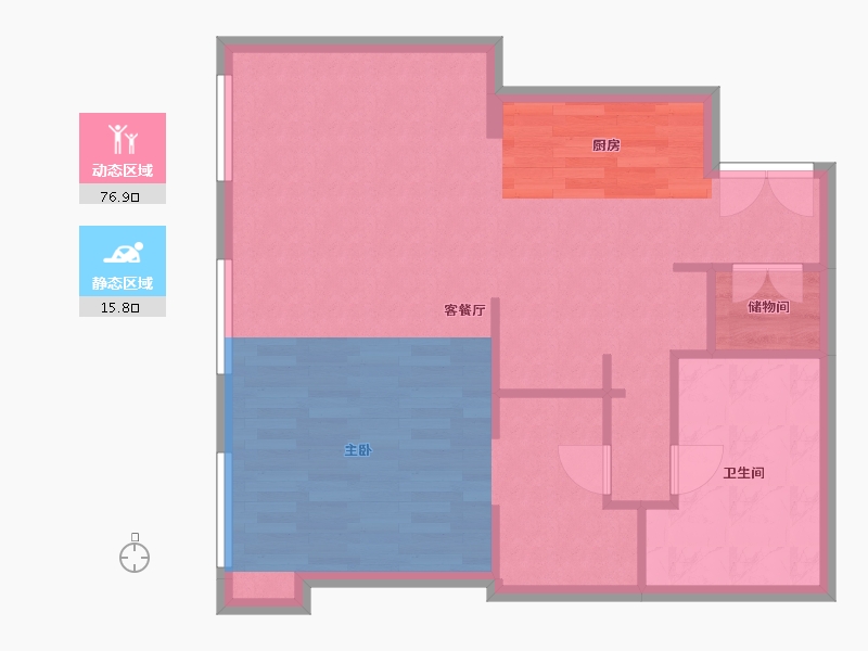 北京-北京市-金桐拾贰-70.83-户型库-动静分区