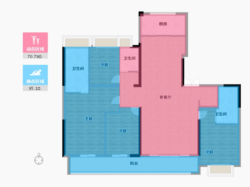 江苏省-南京市-振业新城·翡丽铂湾-151.20-户型库-动静分区