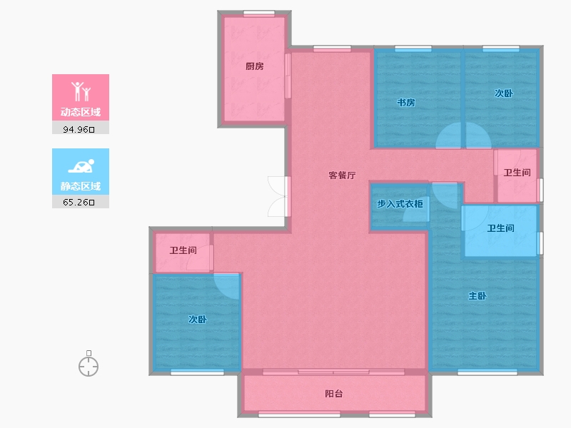 北京-北京市-中绿东岳府-146.39-户型库-动静分区