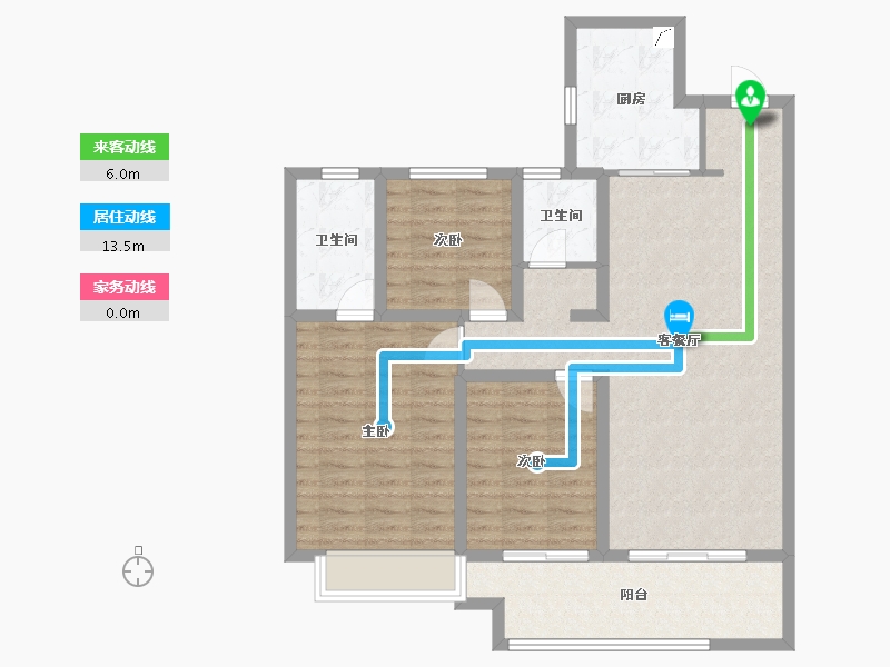 江苏省-无锡市-江阴天安数码城-90.00-户型库-动静线