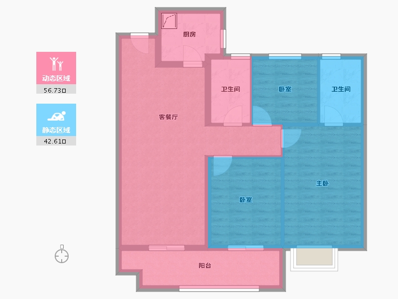 福建省-泉州市-正荣浔兴世纪春天-89.00-户型库-动静分区