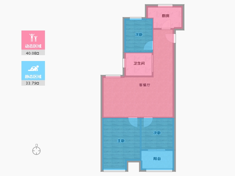 江苏省-南京市-平治北苑-65.00-户型库-动静分区