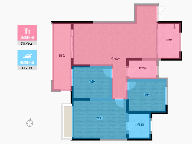 安徽省-滁州市-吾悦华府-112.00-户型库-动静分区