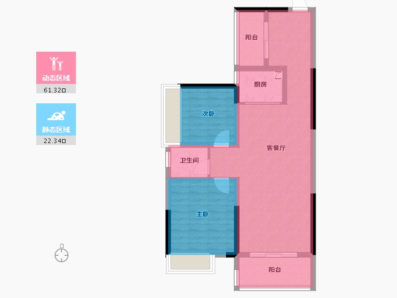 贵州省-贵阳市-金富利亚住宅小区-77.80-户型库-动静分区