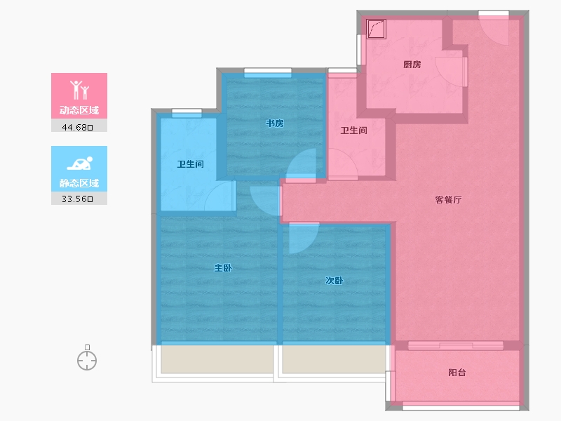 上海-上海市-禹州雍锦府-69.00-户型库-动静分区