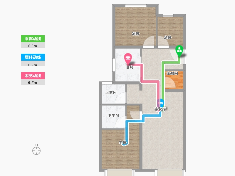 北京-北京市-奥森春晓-92.01-户型库-动静线