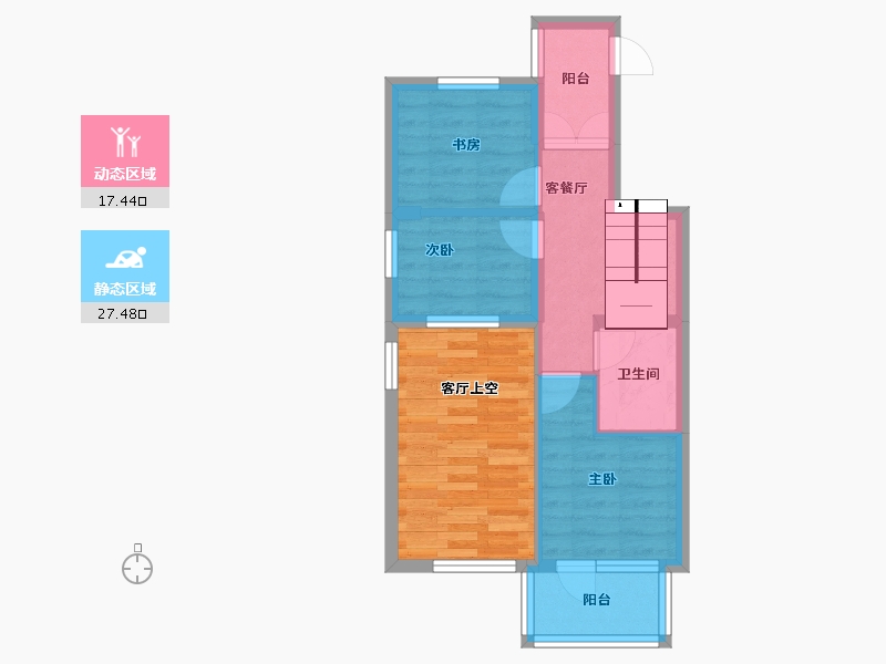 北京-北京市-富兴首府-51.80-户型库-动静分区