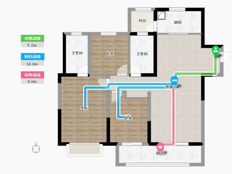 河南省-郑州市-康桥那云溪-100.91-户型库-动静线