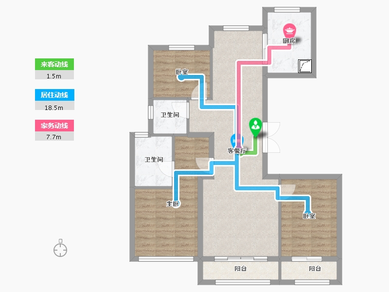 北京-北京市-中海首钢天玺-87.27-户型库-动静线