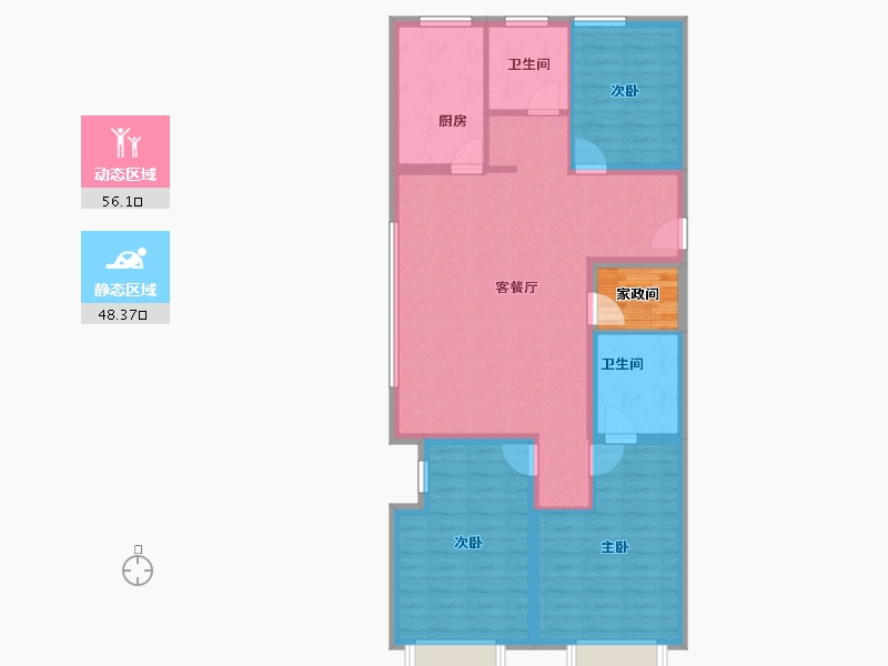 北京-北京市-奥森春晓-97.34-户型库-动静分区