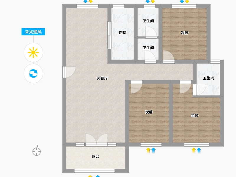 河北省-邢台市-邢侯-127.00-户型库-采光通风