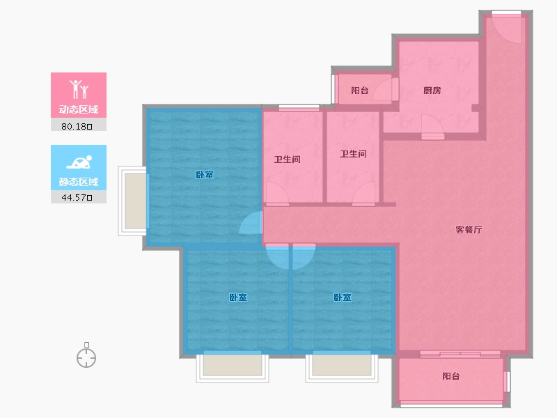 北京-北京市-北京书院-112.50-户型库-动静分区