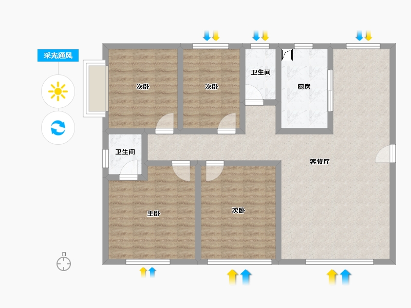 湖南省-衡阳市-自建房-112.00-户型库-采光通风