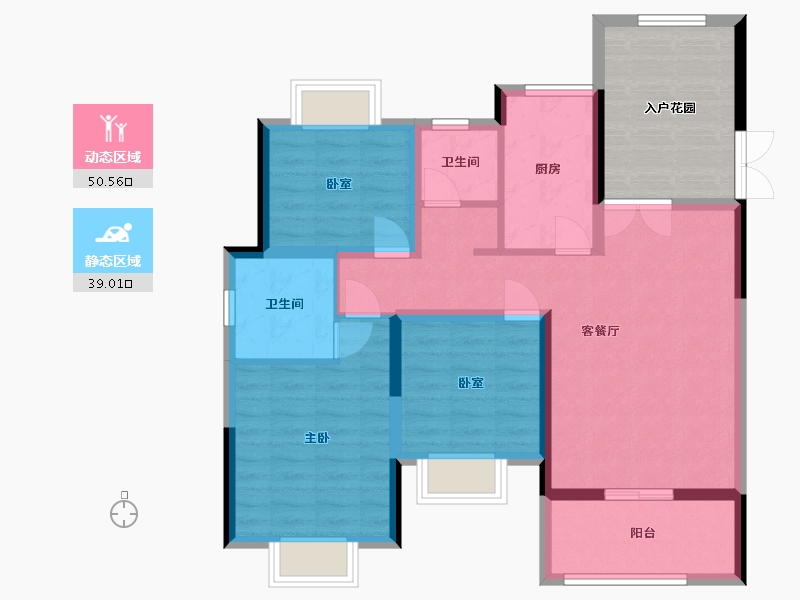 江西省-上饶市-华云状元府-90.00-户型库-动静分区