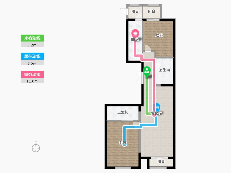 北京-北京市-强佑府学上院-101.83-户型库-动静线