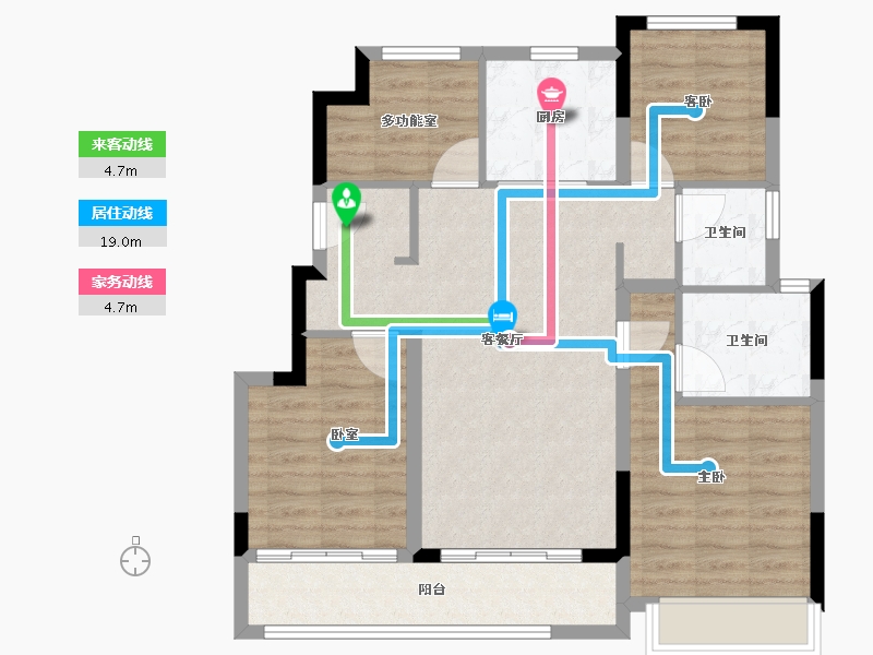 浙江省-杭州市-正荣鹤亭熙青府-88.00-户型库-动静线