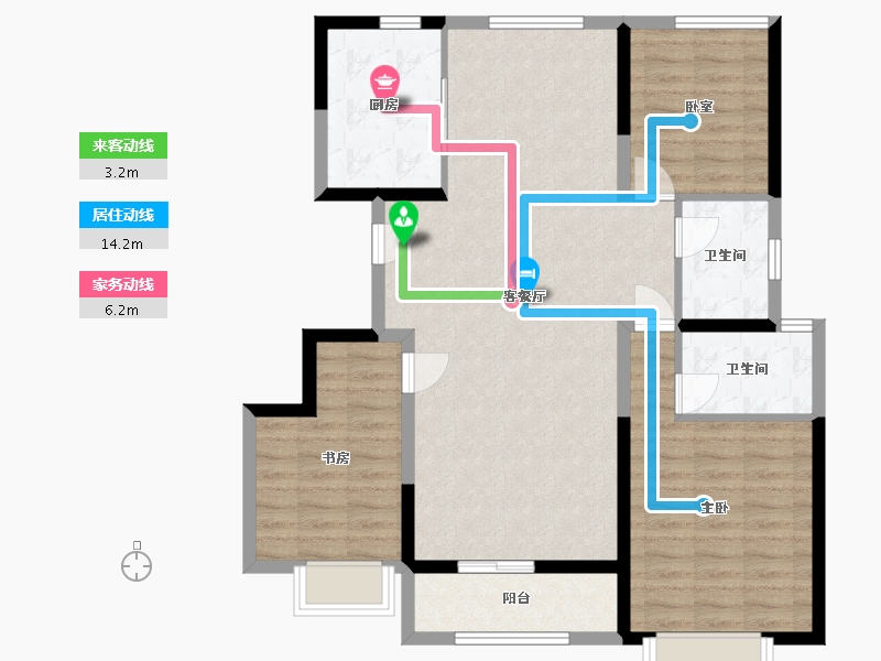 天津-天津市-雅玥-110.00-户型库-动静线