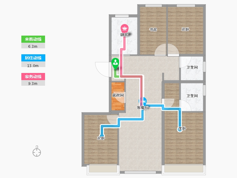 北京-北京市-保利·锦上-147.20-户型库-动静线