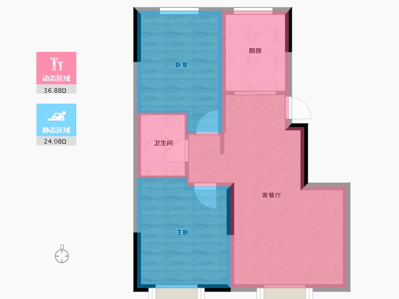 吉林省-长春市-长春金鹰世界-54.27-户型库-动静分区