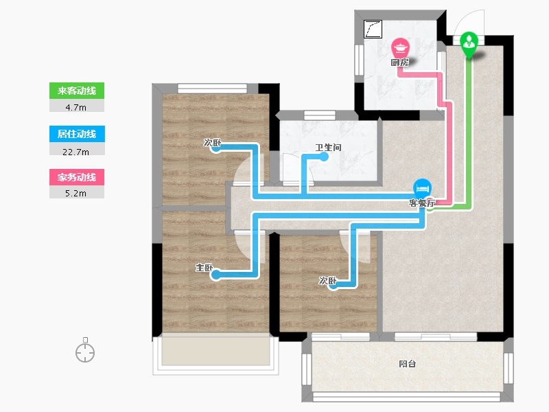 河南省-郑州市-电建洺悦天玺-70.00-户型库-动静线