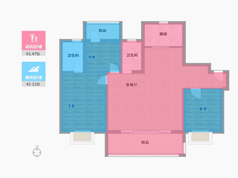 江苏省-南京市-碧桂园柏悦华府-92.89-户型库-动静分区