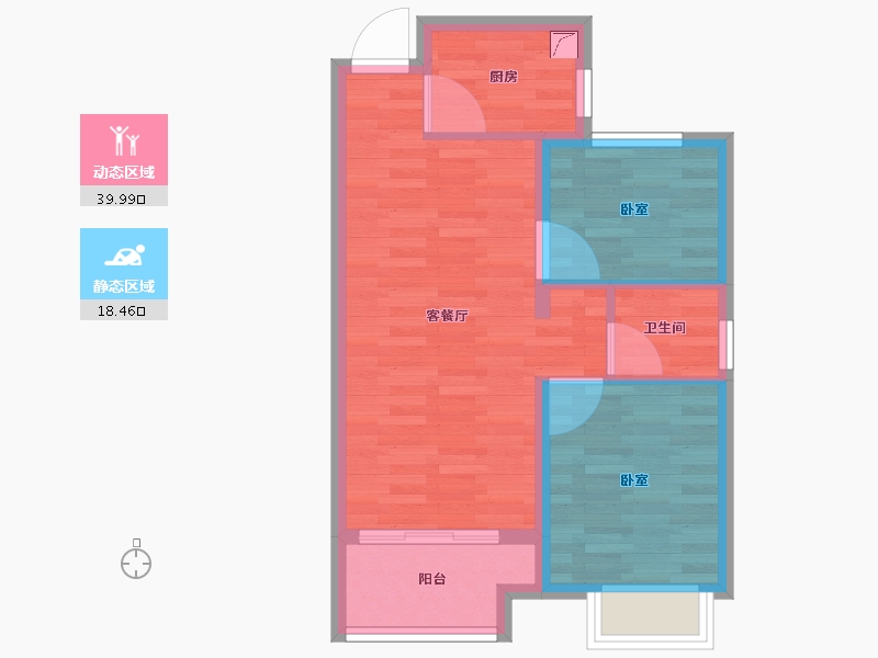 浙江省-杭州市-棠颂大院-51.99-户型库-动静分区