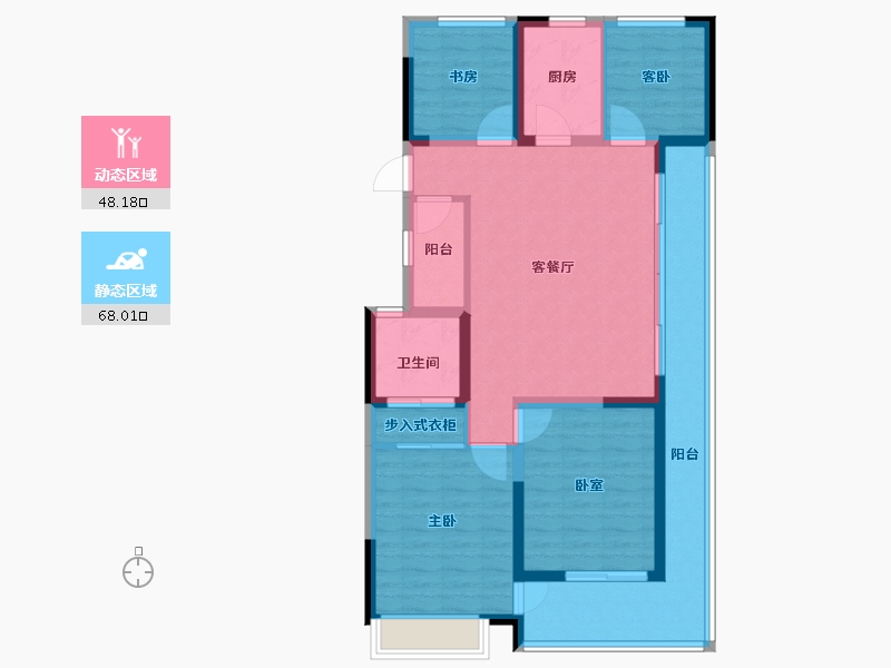 浙江省-杭州市-滨湖天地-104.00-户型库-动静分区