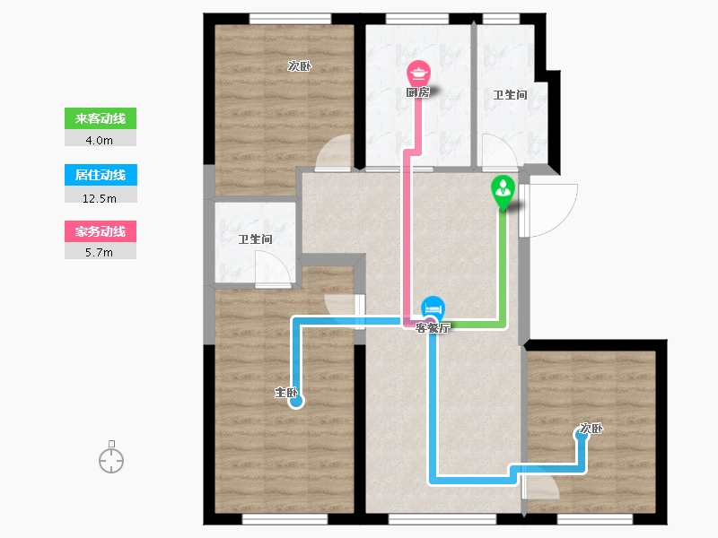 北京-北京市-建发·望京养云-80.17-户型库-动静线