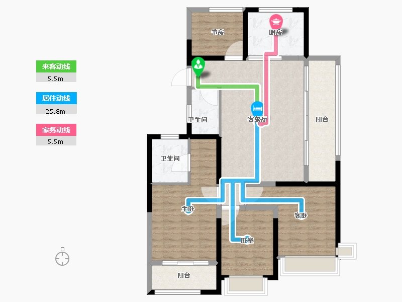 浙江省-杭州市-滨湖天地-113.01-户型库-动静线