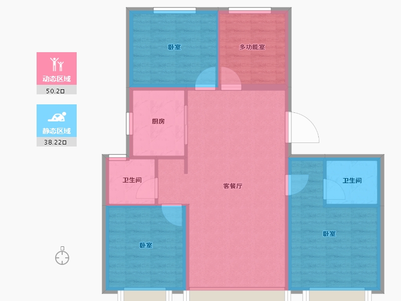 北京-北京市-和光悦府-79.42-户型库-动静分区