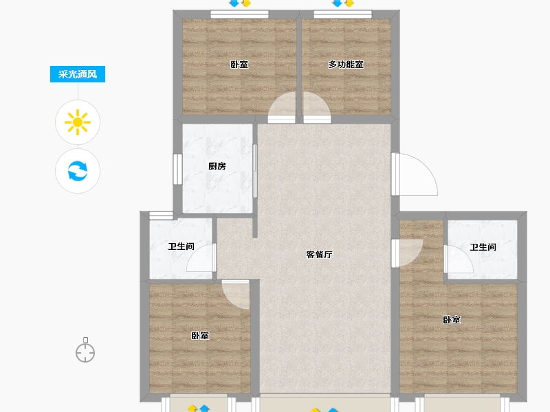 北京-北京市-和光悦府-79.42-户型库-采光通风