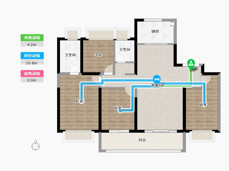 江苏省-南京市-云萃府-114.41-户型库-动静线