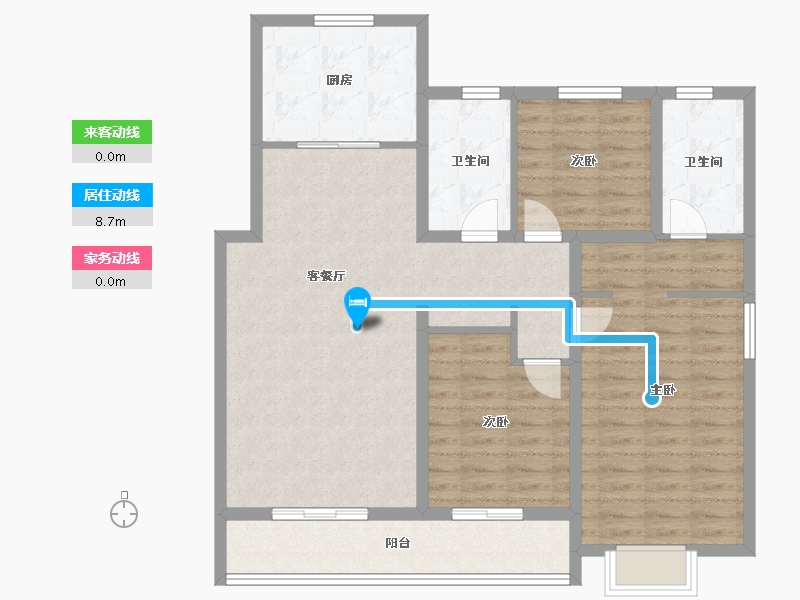 天津-天津市-金融街·滨海融御-104.00-户型库-动静线