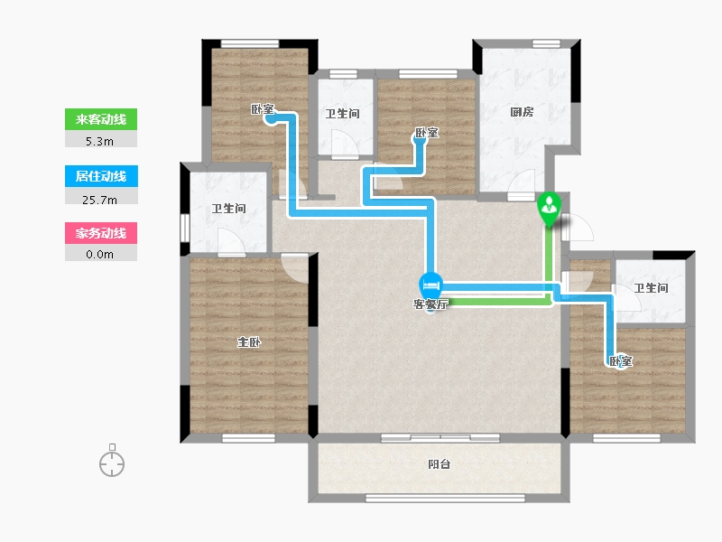 吉林省-长春市-澳海富春山居-128.00-户型库-动静线