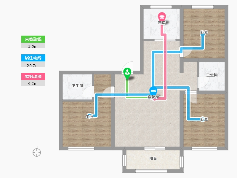 吉林省-长春市-澳海富春山居-86.01-户型库-动静线