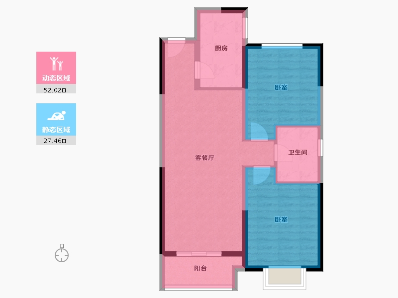 天津-天津市-九和府-71.20-户型库-动静分区