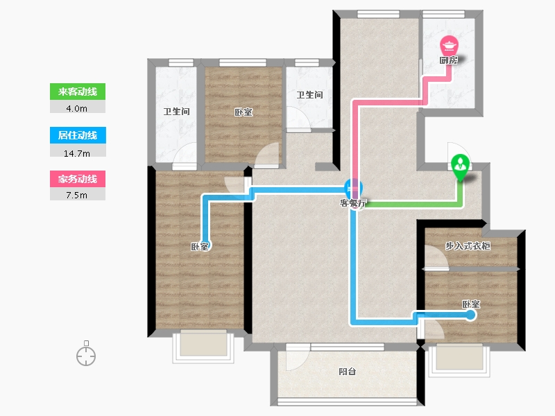 河北省-廊坊市-路劲公园上城-99.47-户型库-动静线