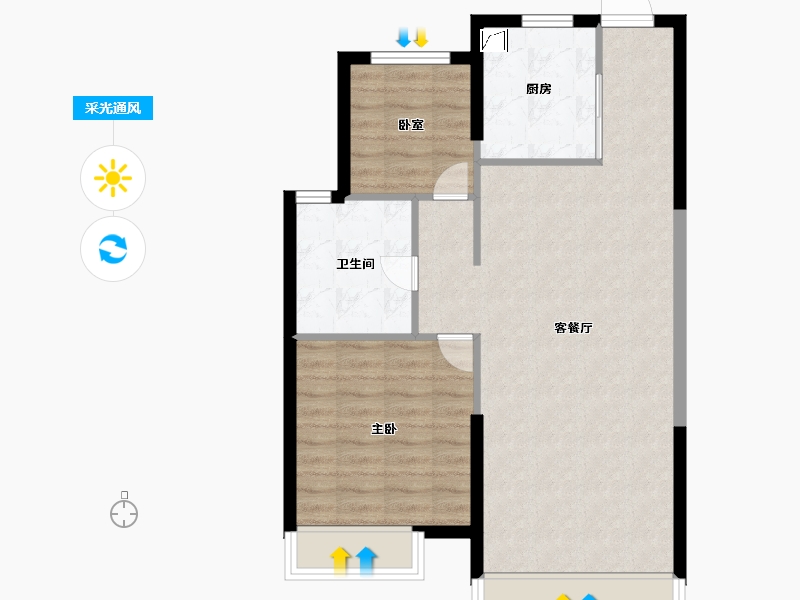 吉林省-长春市-长春恒大国际新都-70.00-户型库-采光通风