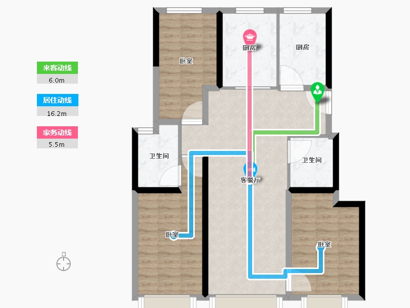 河北省-廊坊市-路劲公园上城-91.04-户型库-动静线