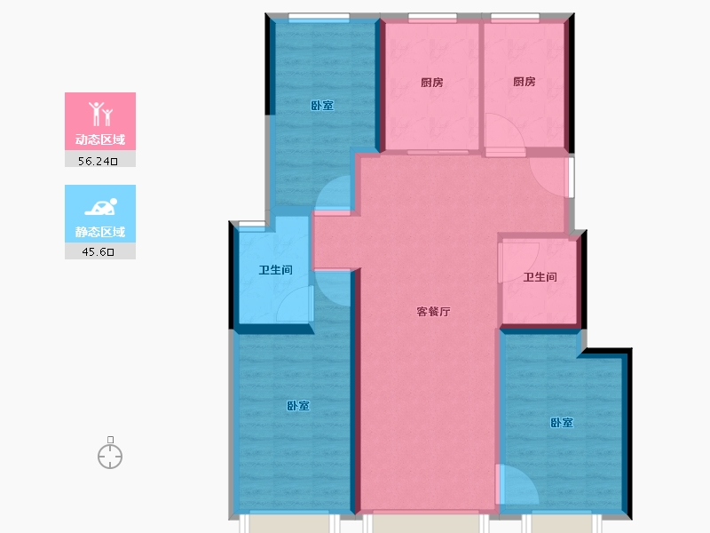 河北省-廊坊市-路劲公园上城-91.04-户型库-动静分区