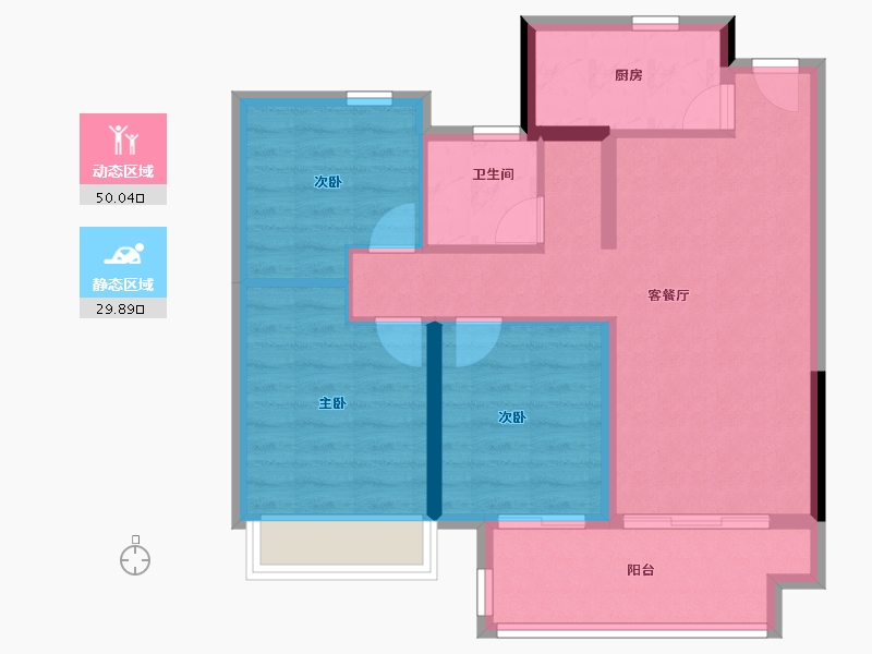 江苏省-南京市-汝悦铭著-71.20-户型库-动静分区