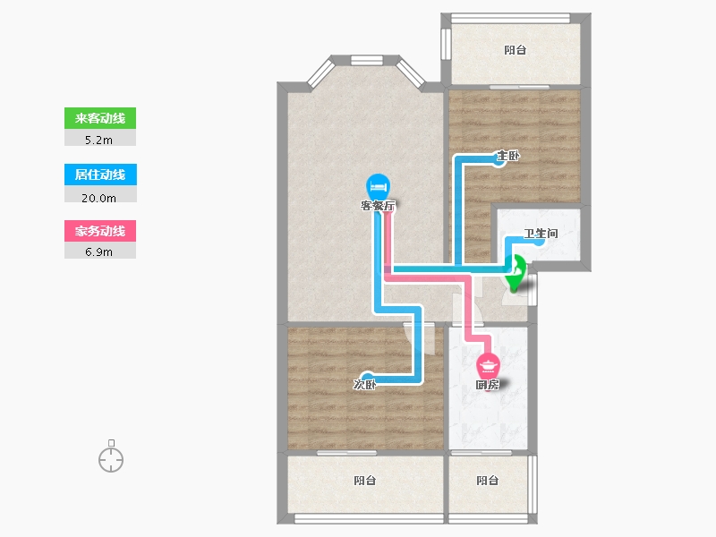 四川省-成都市-木综厂宿舍-92.40-户型库-动静线