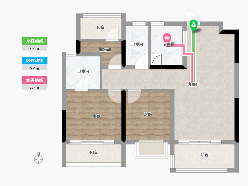 江苏省-南京市-新保弘领东苑-71.21-户型库-动静线