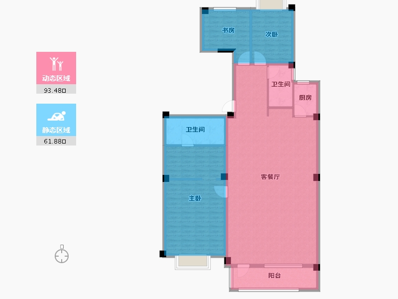 江苏省-南京市-卧龙湖小镇-141.60-户型库-动静分区